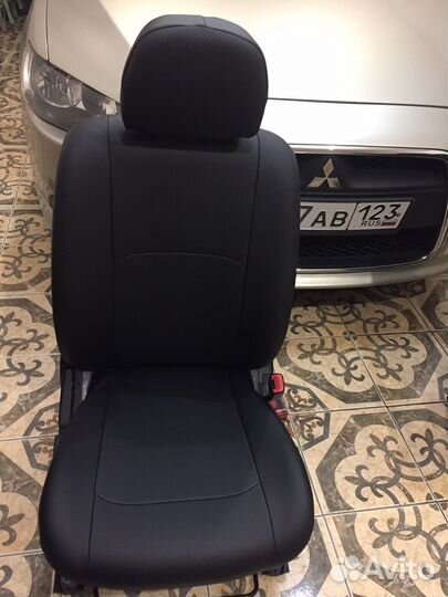 Авто чехлы экокожа Митсубиши Ланцер 10
