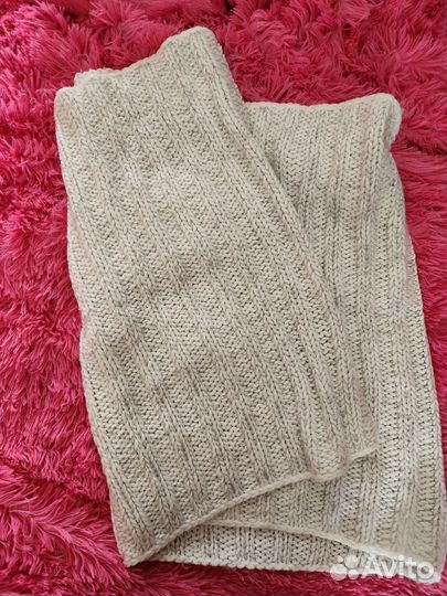 Женский шарф снуд белый