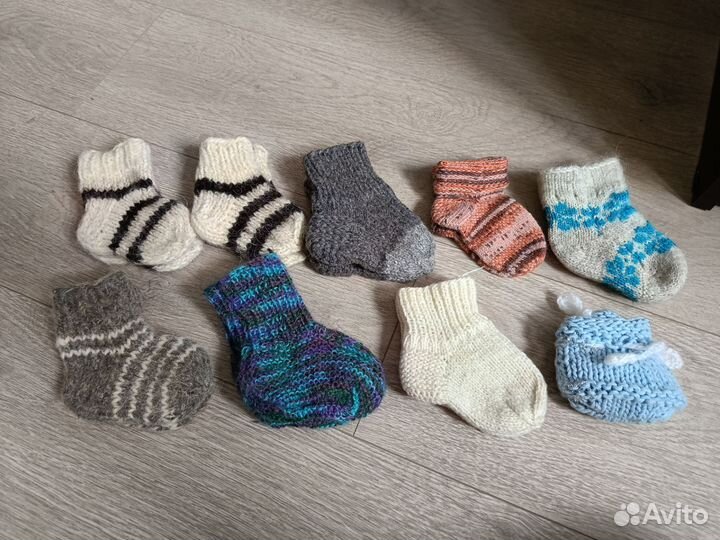 Носки детские шерстяные, пинетки