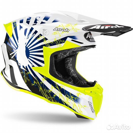 Шлем Airoh Twist 2.0 (Lift Yellow/Blue Matt, XL)