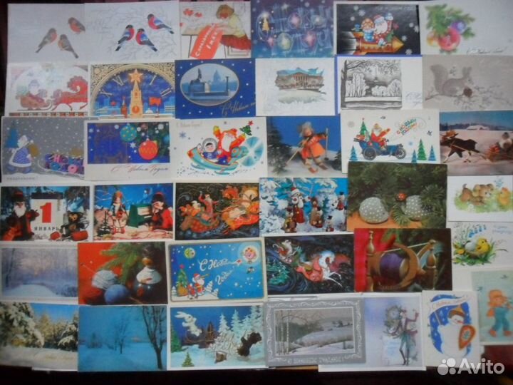 Поздравительные, Новый год, детские из СССР