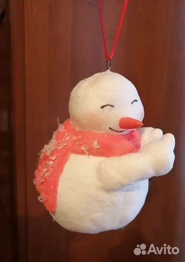 Елочная игрушка из ваты 