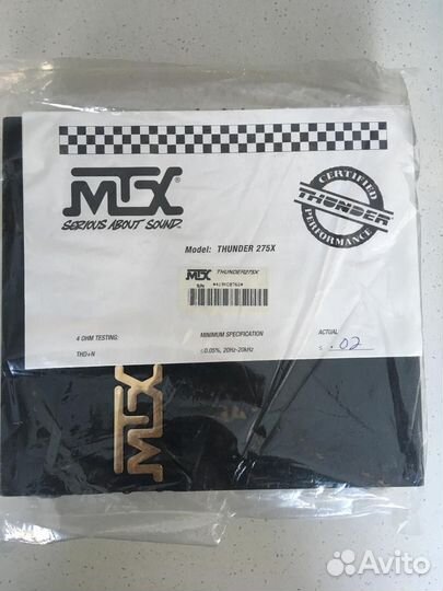 MTX Audio Thunder 275 комплектом