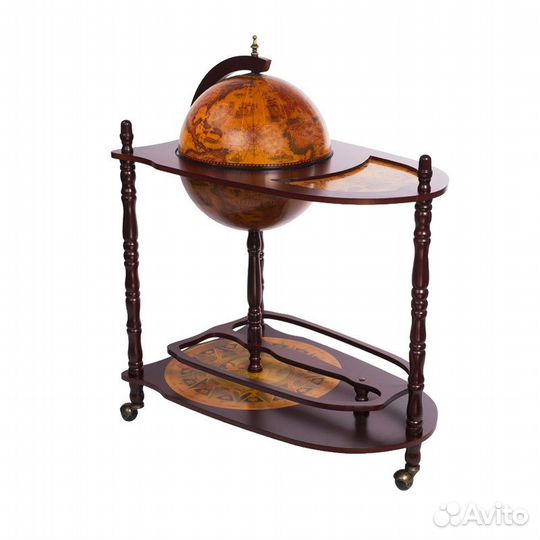 Глобус бар светлый- тёмный под старину