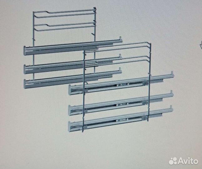 Телескопические направляющие для духовки 3-уровней