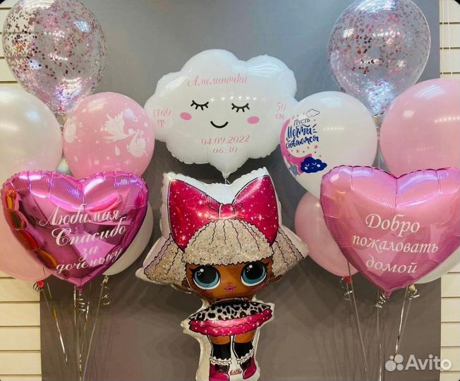 Шары гелиевые и воздушные. Оформление