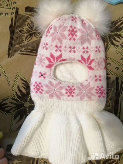 Шапка шлем для девочки