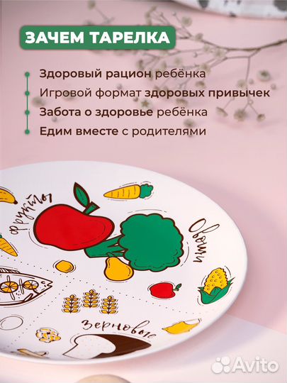 Тарелка здорового питания для детей 20,4 см