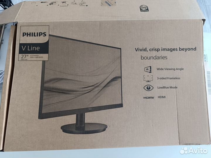 Монитор Philips 27 дюймов, 2К, 2560х1440