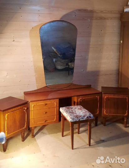 Комплект мебели СССР, тумба, банкетка, трюмо