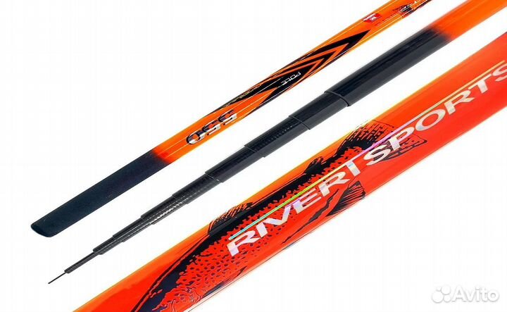 Удилища маховые без колец Kaida 5.5м, 6м, 7м