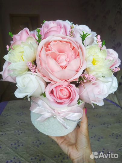 Розы из мыла (цветы, мыльные розы, подарок)