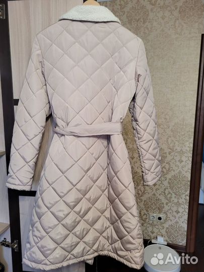 Пальто стеганое женское демисезонное 46 размер