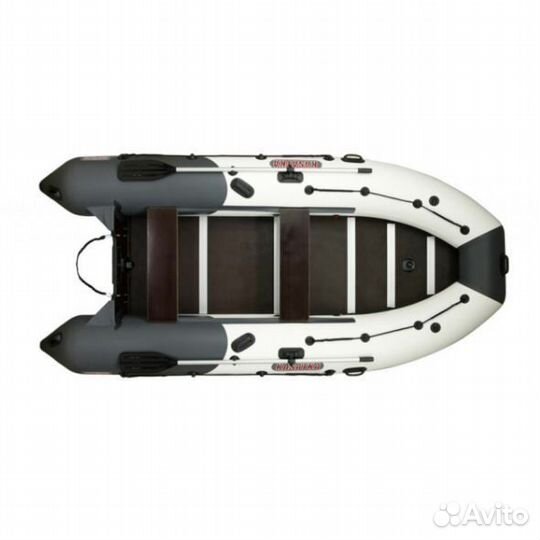Лодка пвх Посейдон Касатка-385 Sport серый/черный