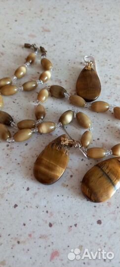 Комплект бусы,серьги