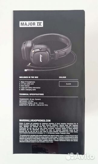 Marshall Major 4 IV Оригинал Европа
