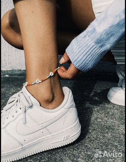 Анклет на ногу браслет из бисера