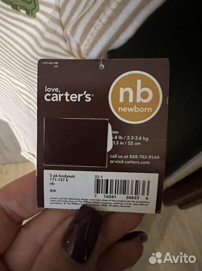 Carter’s боди новые 55см