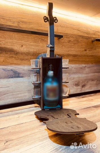 Сувенир из дерева,Минибар Скрипка,подарок