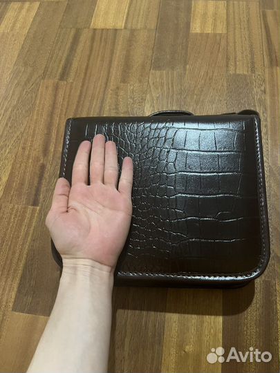 Набор фляга с рюмками в кожаном кейсе