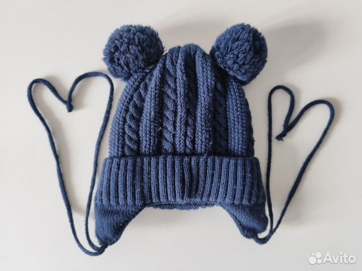 Шапка вязаная демисезонная 44-47р