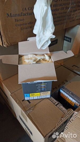 Латексные перчатки одноразовые 100 шт размер L