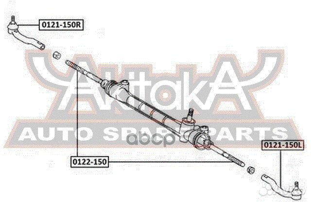 Наконечник рулевой правый 0121-150R asva