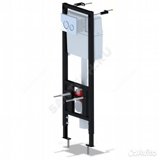 Инсталляция д/унит кнопка WP1310 хром глянц механ