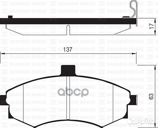 Колодки тормозные дисковые SP1152 Sangsin brake