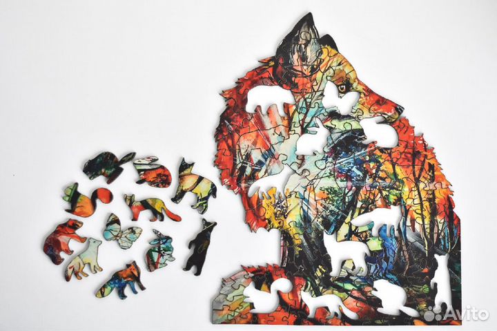 Деревянные пазлы фигура 