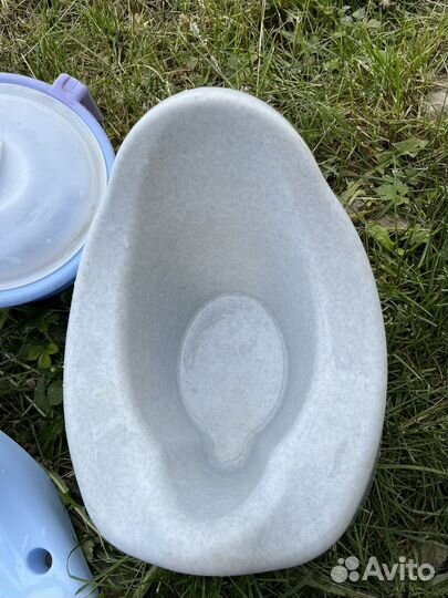 Детские горшок и горка для купания