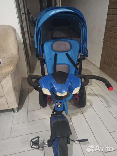 Детский велосипед с родительской ручкой