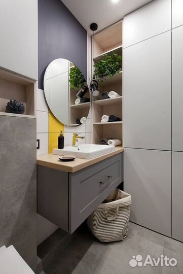 Тумба с раковиной для ванной подвесная