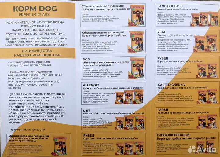 DOG корм для собак (суперпремиум)