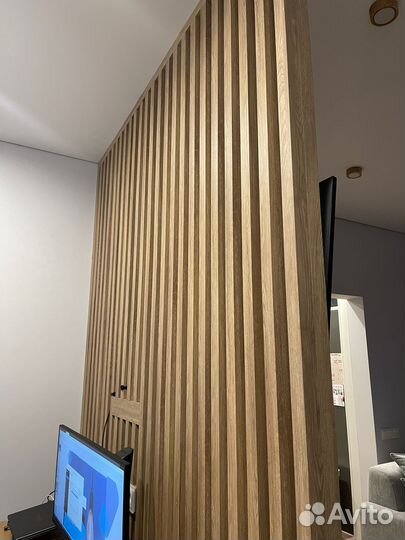 Рейки мдф woodwall для перегородки 40х80х2790