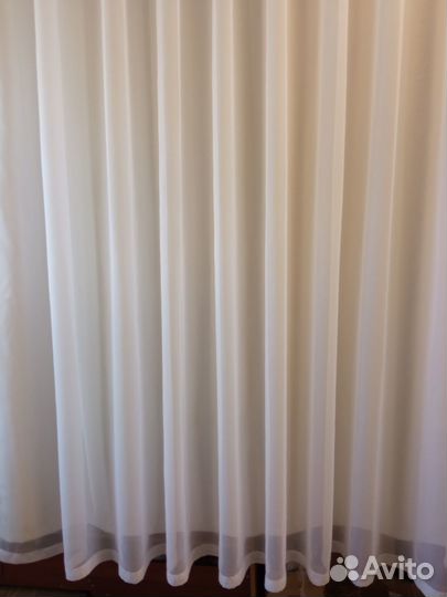 Тюль вуаль белая
