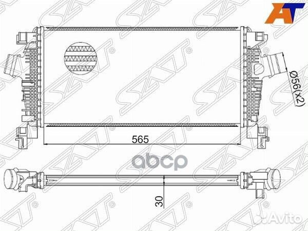 Интеркулер chevrolet cruze/opel astra J 09- M/T