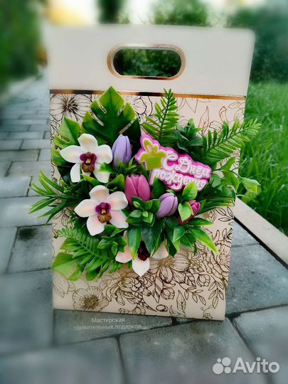 Подарочный букет из мыла