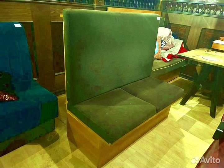 Диван серый без подлокотников