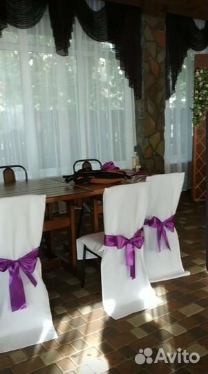 Банты-ленты на стулья для свадьбы