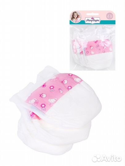 Подгузники для куклы 38-43 см Mary Poppins в ассор