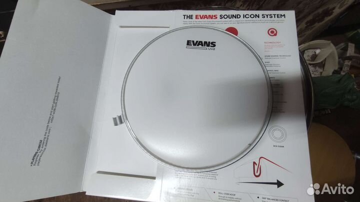 Пластик для барабана 12 дюймов, Evavs UV2