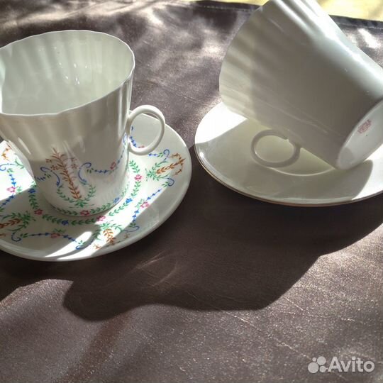 Винтаж Кофейные пары лфз Костяной фарф 70-80г СССР