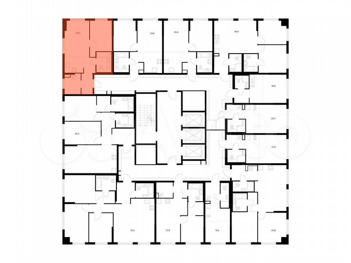 1-к. квартира, 40,2 м², 8/24 эт.