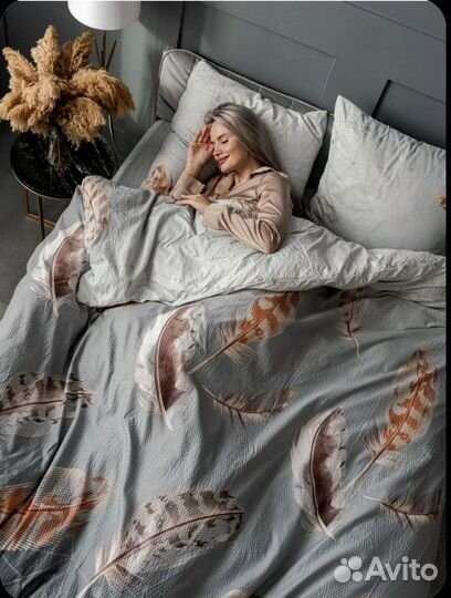 Постельное бельё евро новое 200х220