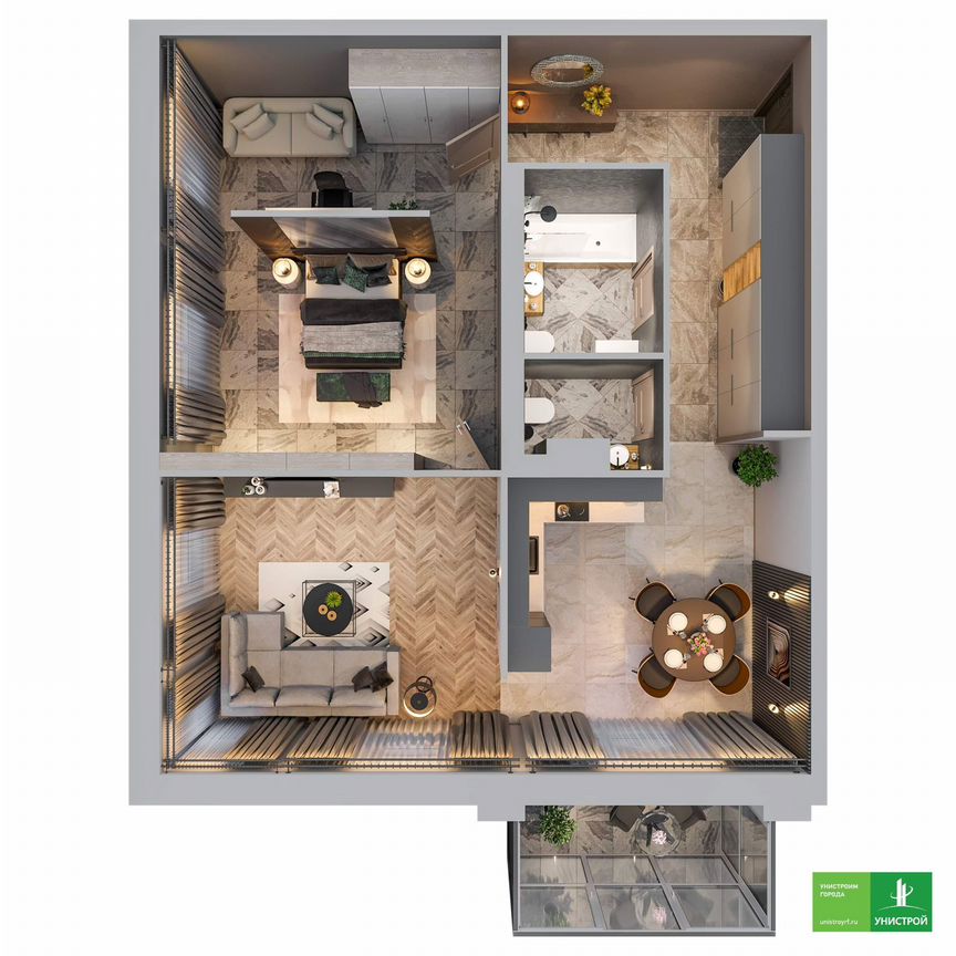 2-к. квартира, 73,8 м², 2/5 эт.
