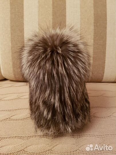 Шапка из чернобурки зимняя женская новая