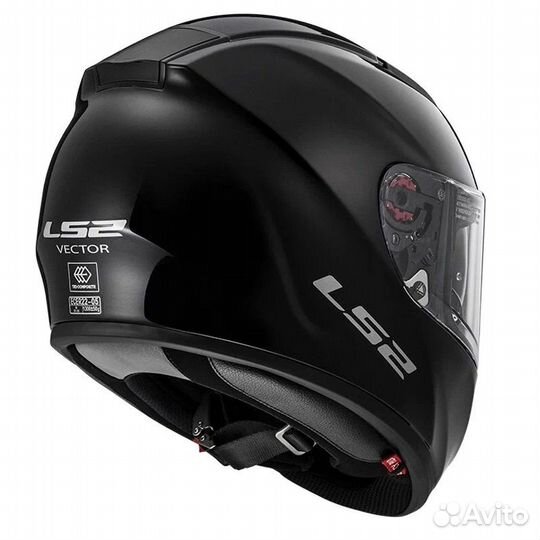 Мотошлем LS2 FF397 vector FT2 solid Black-Matt