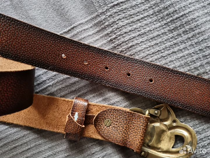 Мужской кожаный ремень 105см