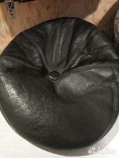 Кепка мужская натуральная кожа